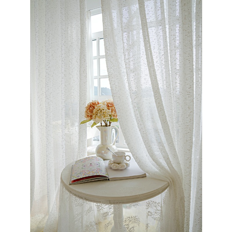 Home Fragrance French - Rideaux en voile opaque translucide blancs,