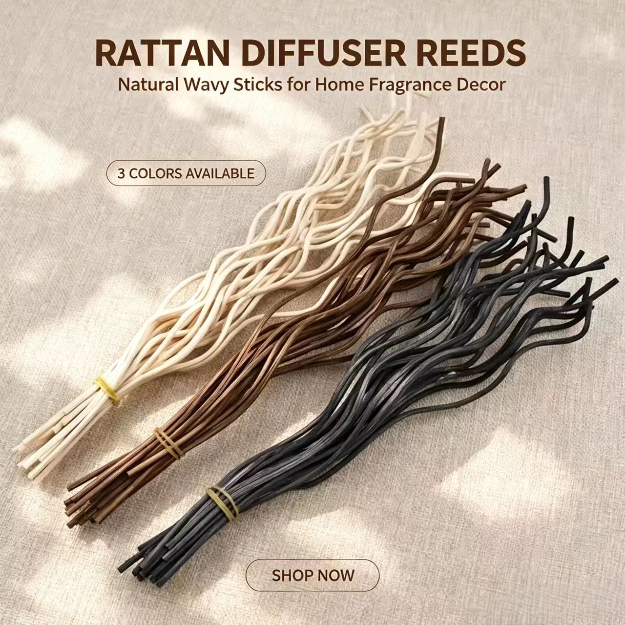 Home Fragrance Best - 20 bâtonnets diffuseurs longs et ondulés